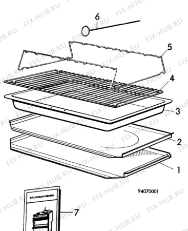 Взрыв-схема плиты (духовки) Unknown QC706F - Схема узла H10 Oven Furniture, Users manual